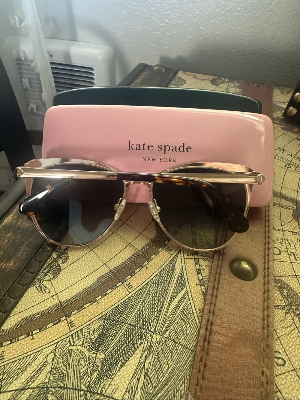 kate spade women’s sunglasses- gold tone